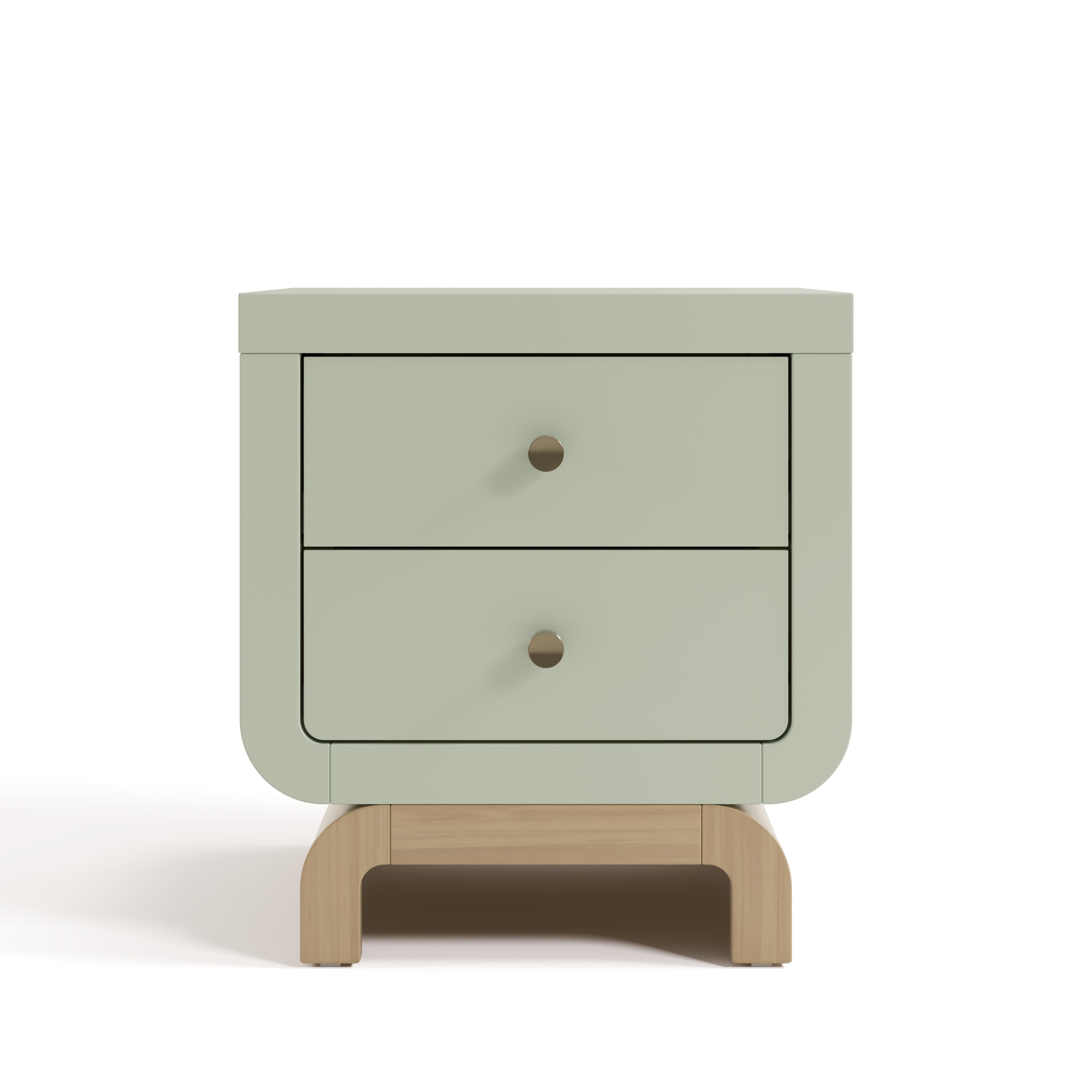 Art of Nursery by Storkcraft Santorini 2 Drawer Children's Nightstand, Sage with Driftwood
