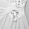 thumbnail image 5 of inhzoy Kids Girls Lyrical Dance Dress Sleeveless Shiny Sequins Tulle Dresses A White 10, 5 of 6