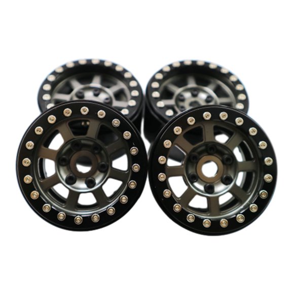 Xingzhi 4piece 1.9 Jantes pour ECX 1-12 Barrage Améliorer la Performance de la Voiture RC 9 Jantes pour ECX 1-12 Barrage Fait Titane Noir 1Set