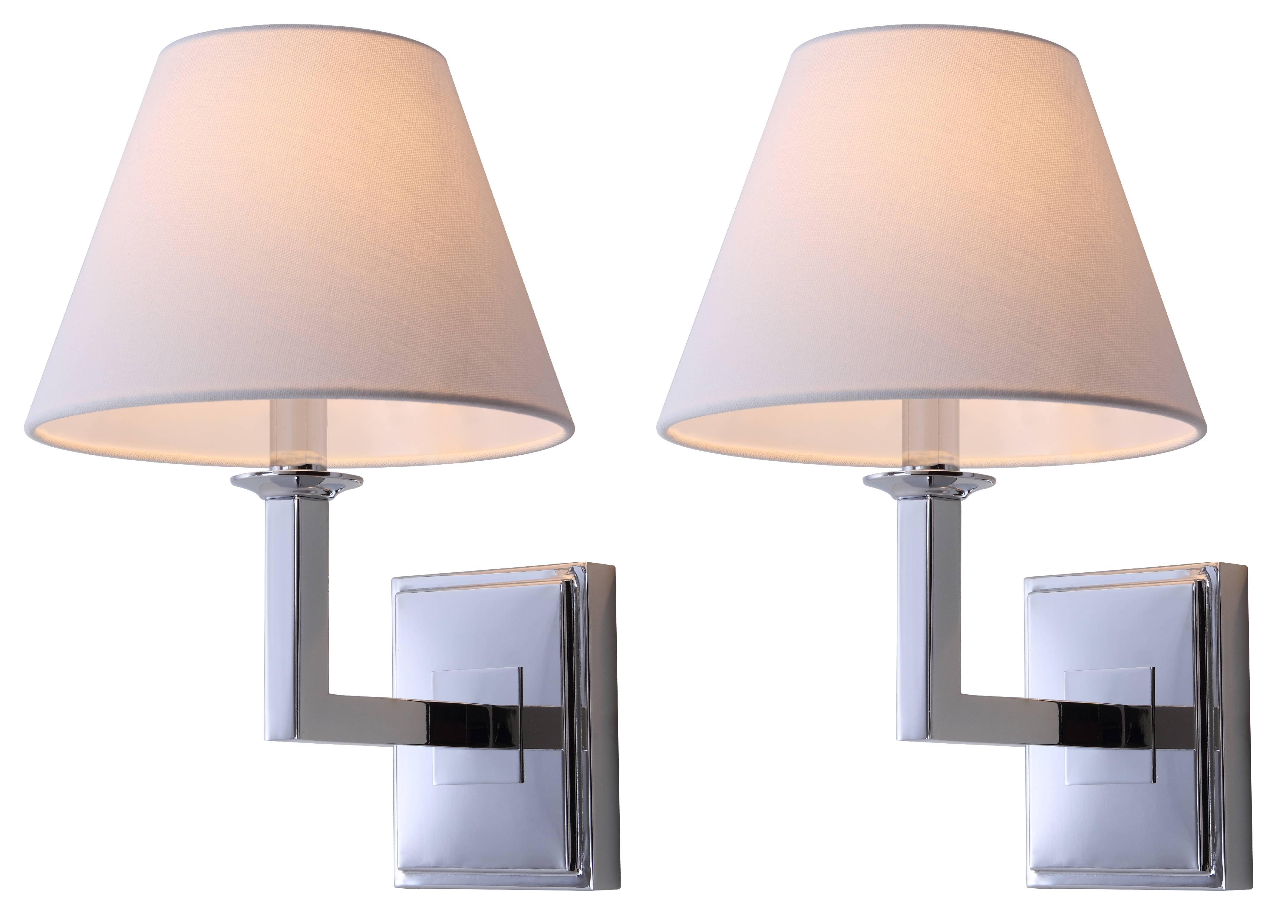 SAFAVIEH Pauline 14.5 in. High Wall Sconce, Chrome, Set of 2