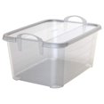 thumbnail image 3 of HeSLehs 55 Quart Stackable Home Storage Box Lidded Containers, 6 Pack, Clear, 3 of 5