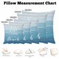 thumbnail image 5 of Throw Pillow Covers, Blue Summer Beach Decorative Throw Pillow Covers 20x20 Inch, Coastal Vacation Blue Wooden Square Linen Pillow Cases for Couch/Living Room/Sofa, 5 of 9