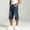 Blue, variant on Mens Baggy Jeans Wide Leg Relaxed Fit Denim Capris Pants Streetwear Below Knee Jorts Size S-2XL Blue