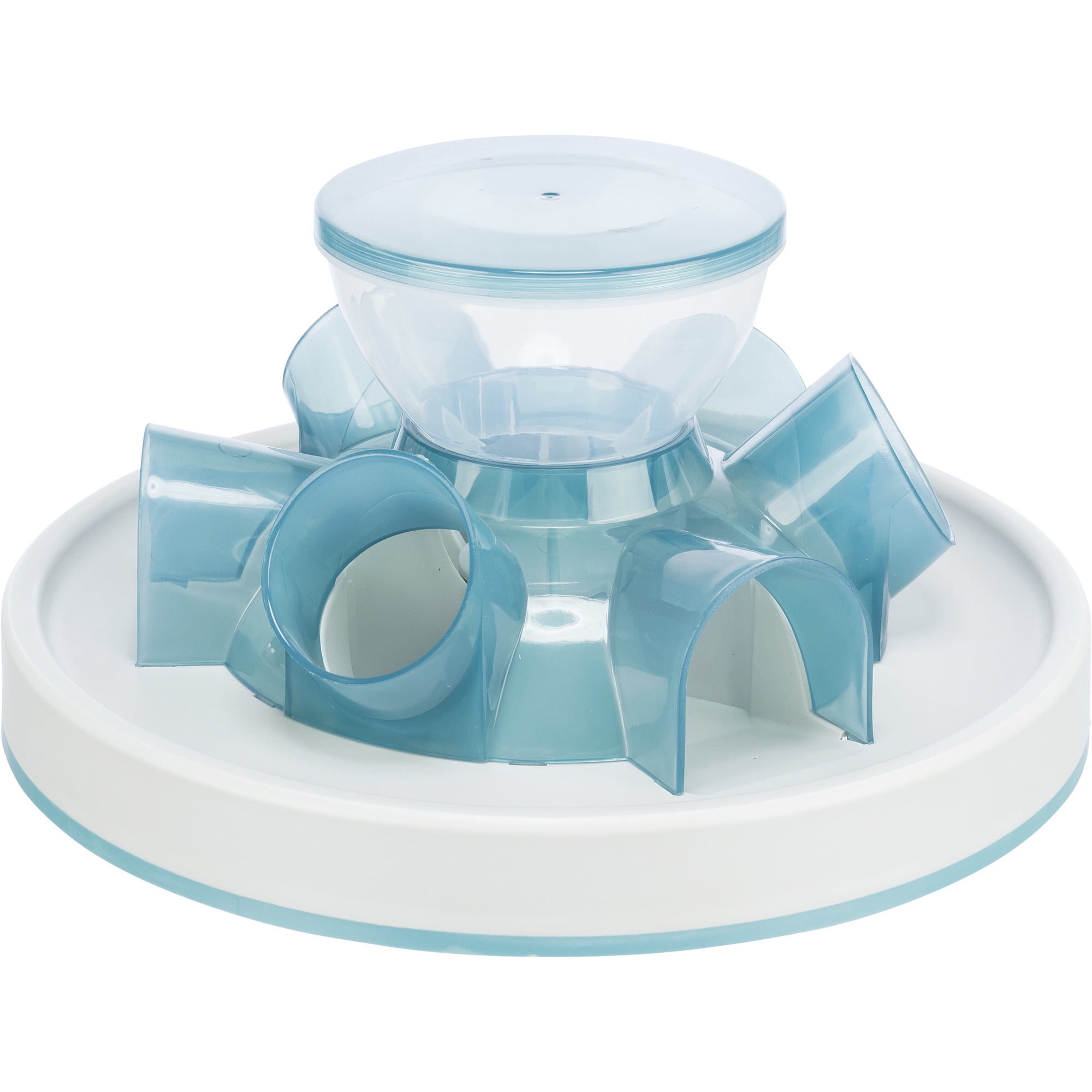 TRIXIE Tunnel Slow Feeder for Cats, Interactive Cat Toy, Pet Food Dispenser, Blue