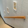 thumbnail image 3 of Pasamanos antideslizantes para escaleras interiores, pasamanos de pared sin barreras de instalación flexible, protección del medio ambiente y la salud, madera de pino para escaleras, lofts, pasillos, 3 of 5