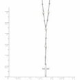 thumbnail image 2 of Sterling Silver Rhodium-Plated Beaded Fwc Pearl Cross With 2 In Ext. Necklace (18 X 8.7) Made China -Jewelry By Sweet Pea, 2 of 6