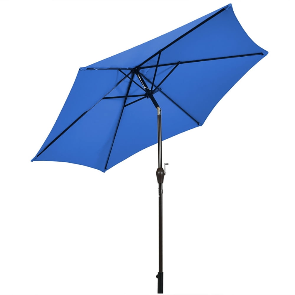 Aimee Lii 9 ft Outdoor Market Patio Table Umbrella Push Button Tilt Crank Lift, Table Umbrella Outdoor Patio, Blue Aimee Lii 9 ft Outdoor Market Patio Table Umbrella Push Button Tilt Crank Lift, Table Umbrella Outdoor Patio, Blue