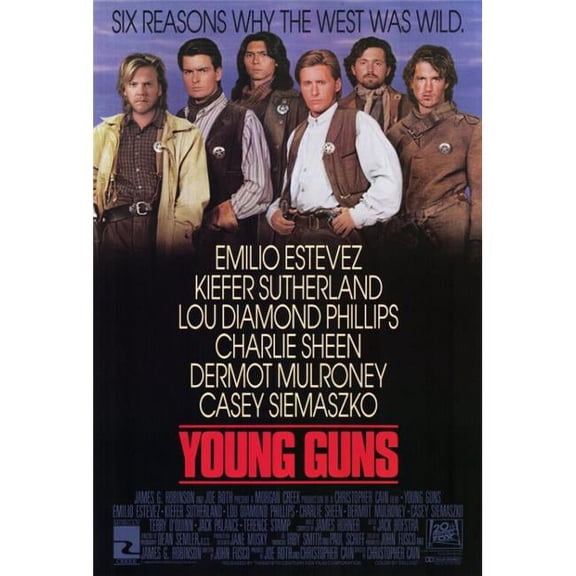 Pop Culture Graphics  Young Guns Movie Poster Print - 27 x 40