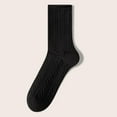 thumbnail image 2 of Levmjia Women's Cotton Crew Socks Thermal Winter Striped Casual Breathable Moisture-Wicking Retro Style All-Match Everyday Wear Non-Slip Comfort Socks US 5-8, 2 of 3