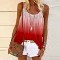 thumbnail image 2 of Mchoice Summer Tops for Women Sleeveless Halter Gradient Color Tank Tops Flowy Pleated V-Neck Casual Loose Vest, 2 of 5