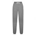 thumbnail image 5 of SYMOID Womens Dark Gray High Waisted Striped Drawstring Pants - Loose Fit Tapered Ankles Poly Cotton Blend,Size XL, 5 of 5