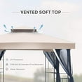 thumbnail image 3 of Simenmax 10x10 Ft Patio Gazebo with Mesh Netting Outdoor Canopy for Backyard, Garden, Pool-Side, Beige, 3 of 12