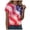 Hot Pink, variant on American Flag Shirt Women V Neck Patriotic T-Shirt Short Sleeve USA July 4Th White Blue Red Stripe Star Top (Red, M)