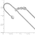 thumbnail image 6 of Diamond2Deal 14K White Gold Adjustable .85mm Wheat Chain Necklace for Women 22", 6 of 7