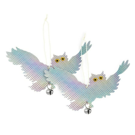 Juvale 2-Pack Bird Deterrent Reflective Owls - Bird Repellent Device Pest Control - Hanging Bird Reflectors to Keep Birds Away, Get Rid of Woodpeckers, Pigeons, Geese, Hawks, Rats and Other (Best Way To Get Rid Of Rats)
