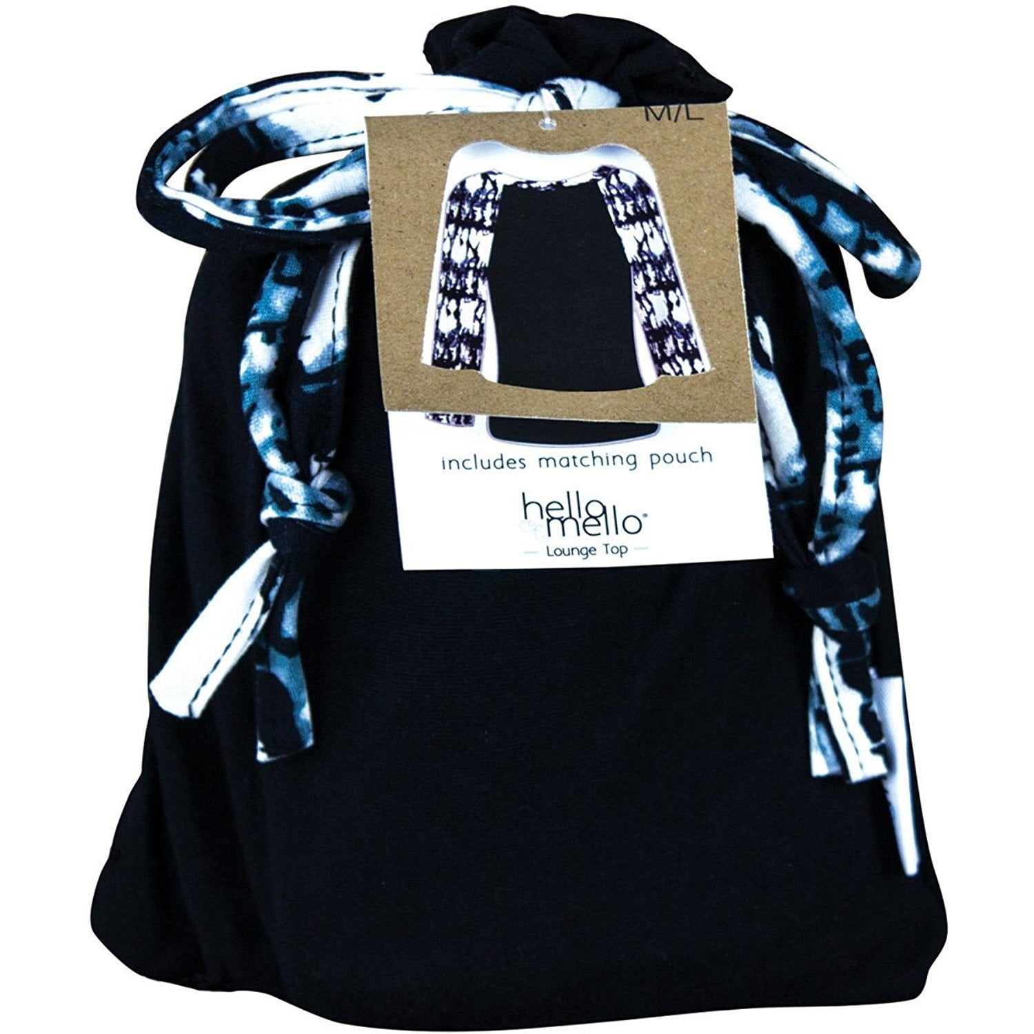 Hello Mello Trendy Womens Loungewear Tops Long Sleeve with Tote Bag