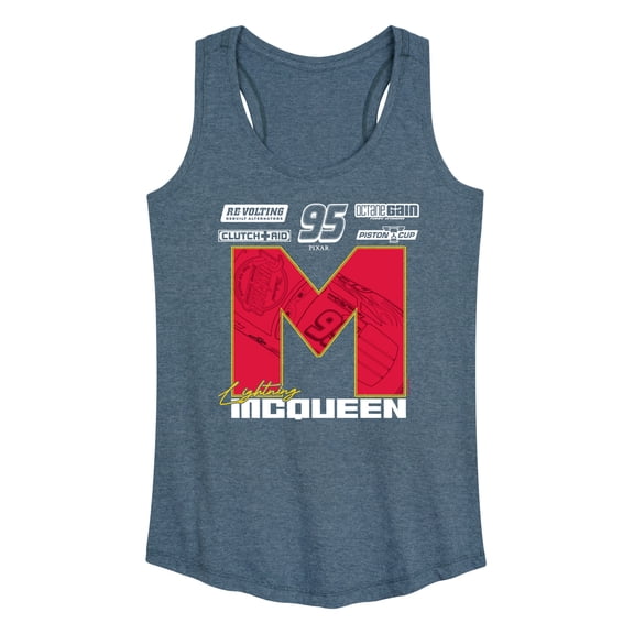 Cars - Lightning McQueen Race Jersey - Women's Racerback Graphic Tank