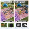 thumbnail image 6 of VUNATE Outdoor Rug 8'x10' Patio Rug Waterproof Woven Plastic Outdoor Mat for Picnic RV Porch Camping Reversible Outside Rug Yellow and Purple, 6 of 8