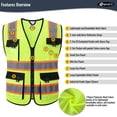 thumbnail image 3 of Chaleco de seguridad JKSafety Hi Vis reflectante para hombre y mujer, amarillo, XL, 3 of 5