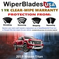 thumbnail image 2 of 2019 Nissan Titan Beam Wiper Blades Wipers w/1yr Warranty (Set of 2) (WiperBladesUSA), 2 of 5