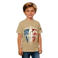thumbnail image 5 of Boys Graphic Tee America 250th Bicentennial Anniversary Printed T Shirt Casual Short Sleeve Top Kids Youth 2-13Y Beige, 5 of 5
