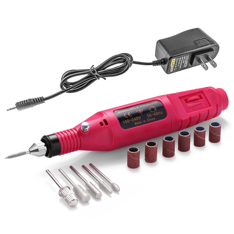 Nail Rig 1PC Pen-type Nail Polisher Durable Double Vibration Reduction Electric ...