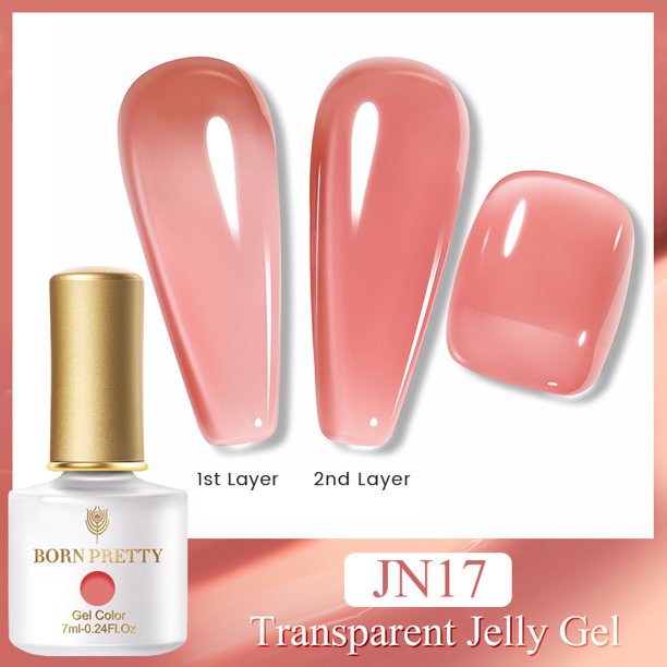 BORN PRETTY 7ML Jelly Nude Gel polaco translúcido rosa lechoso blanco uñas Gel manicura UV LED semipermanente Soak Off esmalte de uñas Deng Xun unisex