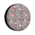 thumbnail image 1 of Fotbe Rose Mix Leopard 3 Funda de Llanta de Repuesto con Estampado, Engrosada, Ajuste Universal para Jeep, Remolque, RV, SUV, Camión-14 inch, 1 of 6