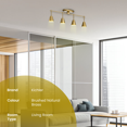 thumbnail image 3 of Kichler Sylvia 4-Light Adjustable Rail Light with Metal Shades, Mid-Century, 3 of 7