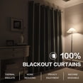 thumbnail image 3 of KEQIAOSUOCAI Light Blue Linen 100% Blackout Curtains for Bedroom - 95 Inches Long Energy Saving Thermal Insulated Window Treatment Curtain Drapes for Living Room (Air Blue,2 Panels,W 52 x L 95 Inch), 3 of 14