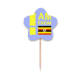 thumbnail image 1 of Soy de Uganda Selección de pastelitos Star lable Flag en palillos de dientes, 1 of 3