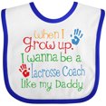 thumbnail image 3 of Inktastic Lacrosse Coach Like Daddy Boys or Girls Baby Bib, 3 of 4