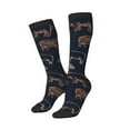 thumbnail image 2 of Vsdgher Pig Farm Print Thigh High Socks Extra Long Stretchy Sock Women Over Knee High Opaque Stocking Daily Wear, 2 of 5