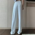 thumbnail image 2 of Pantalon Large Large à Taille Haute pour Femmes, Droit et Large, 2 of 6