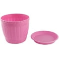 thumbnail image 3 of Maceta para plantas, hogar, jardín, cilindro de plástico, soporte para plantar verduras, color rosa, 3 of 4