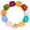 Colorful, variant on Bead Bracelet for Women Vibrant Color Resin Beads Bracelets Elastic Stretch Chunky Bracelet Boho Summer Beach Vacation Jewelry