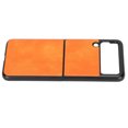thumbnail image 4 of Funda De Cuero Para Teléfono Con Patrón De Lichi, Funda De Cuero Con Patrón De Lichi Resistente Al Desgaste Plegable Duradero Para Galaxy Z Flip 3 ZAQW Naranja, 4 of 8