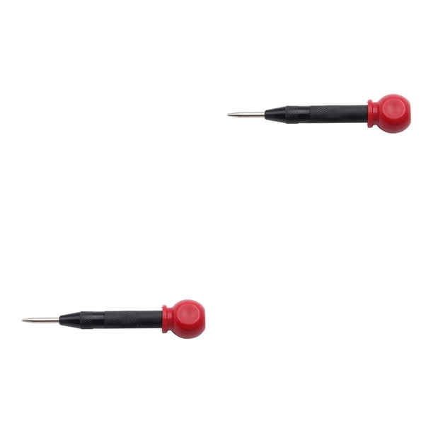 Scienceny Punzón de pasador central automático Marcado con resorte Lápiz de carpintero Broca Dispositivo de rotura de ventana Negro con Negro con gorras 2piezas Scienceny CBP036090