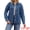 Dark Blue, variant on Women's Oversized Patch Pocket Fall Utility Jean Jackets L Dark Blue