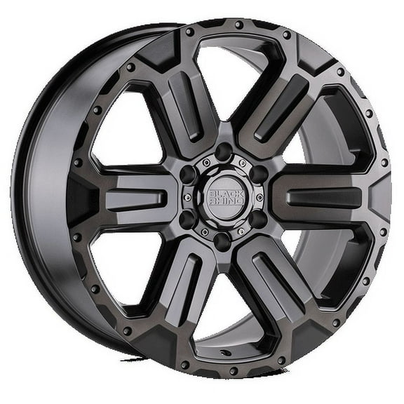 Black Rhino Aluminum Rim WANAKA 18X9in Matte Gunmetal with Brushed Face and Gunmetal Tint Finish, 1890WKA126140G12