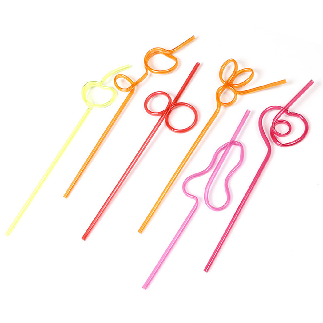  Patelai 100 Pieces Crazy Silly Straws for Kids Reusable Fun  Varied Twists Loop Straws Plastic Crazy Drinking Straws for Thanksgiving  Christmas Carnival Birthday Party Supplies : Health & Household