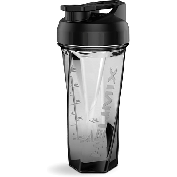 Helimix 2.0 Vortex Black Portable Pre-Workout Protein Blender Shaker Bottle No Balls or Whisks A 28oz
