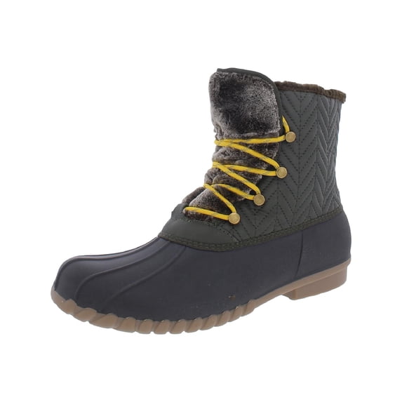 Baretraps Womens Flash Faux Fur Lined Lace-Up Winter & Snow Boots
