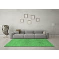 thumbnail image 3 of Ahgly Company Indoor Round Abstract Emerald Green Modern Area Rugs, 4' Round, 3 of 4