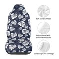 thumbnail image 4 of Sigee White Leaves for Universal Car Seat Covers, Premium Car Seat Protector Set for Cars, SUVs, Trucks, 4 of 5