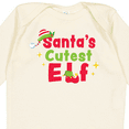 thumbnail image 4 of Inktastic Christmas Santa's Cutest Elf Boys or Girls Long Sleeve Baby Bodysuit, 4 of 5