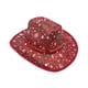 thumbnail image 1 of Sombrero de vaquero navideño, sombrero de jazz para presentaciones en , juegos de rol, disfraces elegantes Rojo, 1 of 8