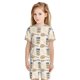 thumbnail image 4 of Balery Peanuts Conjunto de Pijama Infantil de Manga Corta con Estampado – Ropa de Dormir de Algodón Suave-Large, 4 of 4
