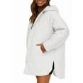 thumbnail image 2 of Women Long Diamond Quilted Hooded Jacket,Fashion Winter Coat Oversized Baggy, Warm Long Sleeve Jackets White M, 2 of 7