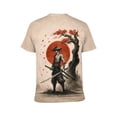 thumbnail image 2 of LAOLIUSN Men’s All Over Print Graphic T-Shirt, Japanese Samurai Ronin Katana Rising Sun Torii Dragon Sakura 3D Printed Streetwear Tee, Short Sleeve Crewneck, S-4XL, 2 of 7